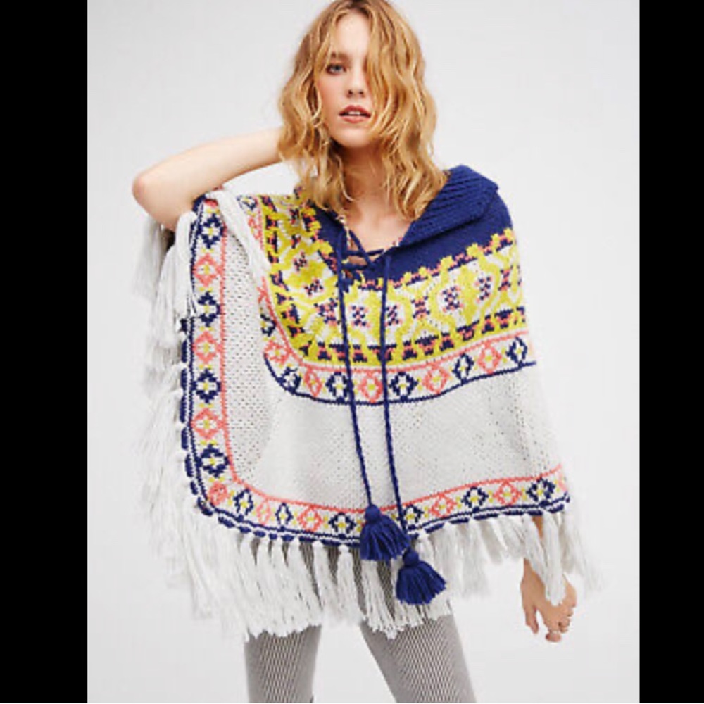 Free People High Life Fair Isle Poncho